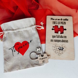Llavero puzzle San Valentín