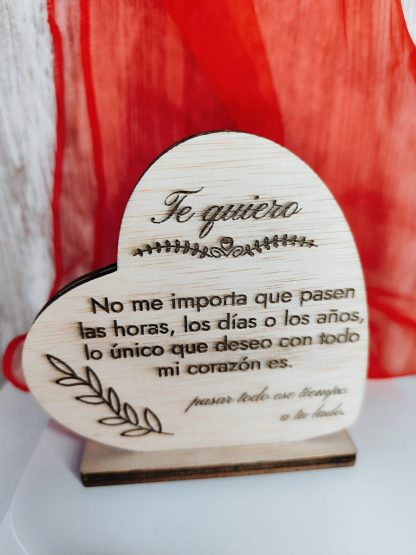 Placa corazón San Valentín