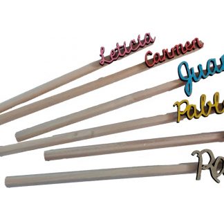 Lápices de madera con nombre